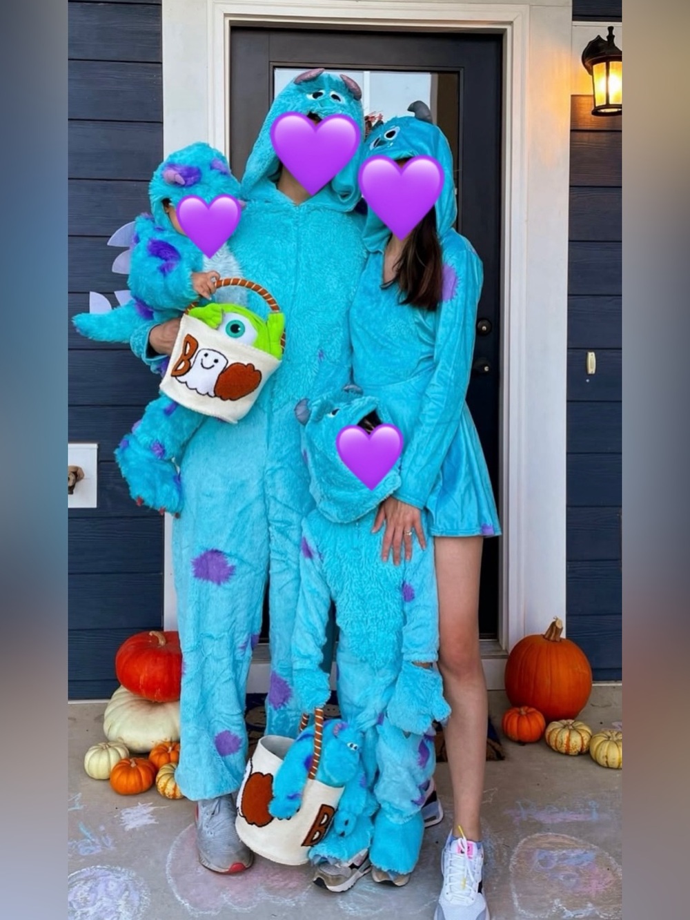 Like New Men’s Party City Aqua and Purple Plush Cozy Sully Monster Onesie